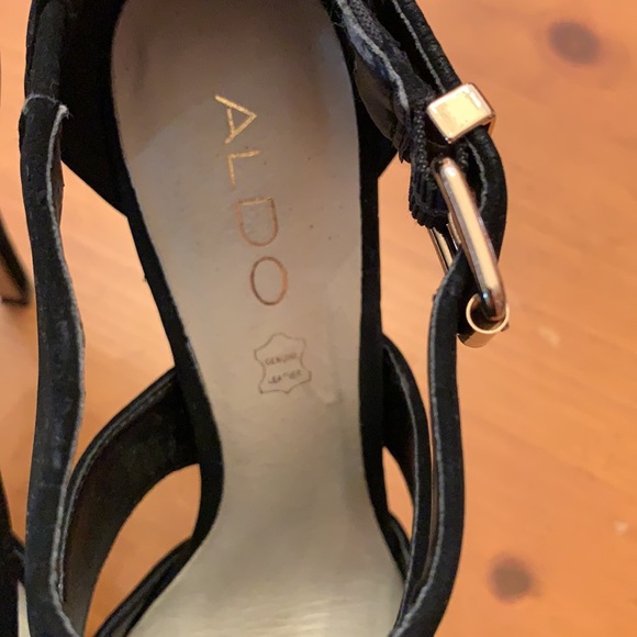 ALDO BLACK SUEDE STILETTO HEELS - Picture 2 of 11